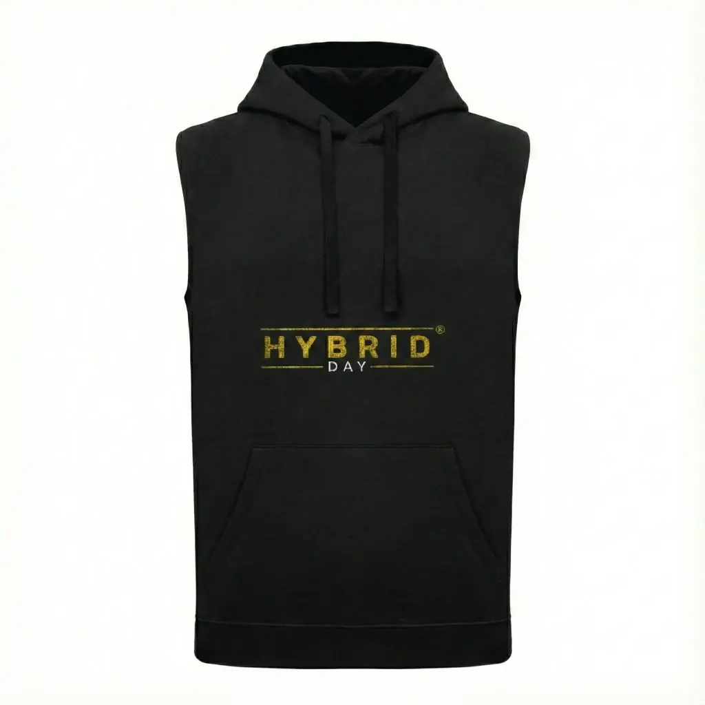SUDADERA SIN MANGAS HYBRID DAY® (NEGRA, S)